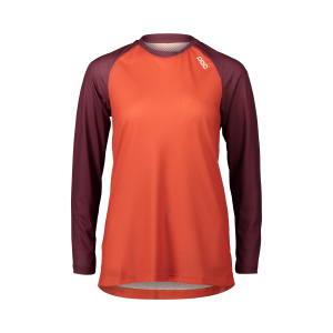 DAMSKA KOSZULKA ROWEROWA POC - PURE LS Propylene Red/Agate Red R: S A21