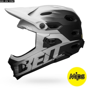 KASK ROWEROWY BELL - SUPER DH MIPS SPHERICAL MATTE BLACK/WHITE R: M (55-59cm) 2026