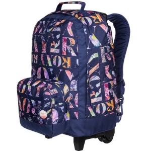 Plecak szkolny na kółkach ROXY - Rainbow Connection AX Corawall Blue Print 23L