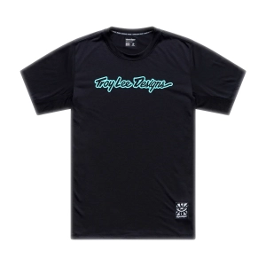 koszulka rowerowa - TLD SKYLINE RIDE TEE SIGNATURE BLACK / REAL TEAL R: XL 2026