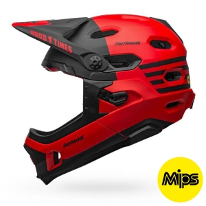 KASK ROWEROWY BELL SUPER DH MIPS FASTHOUSE MATTE GLOSS RED BLACK R: S (52–56 cm) 2026